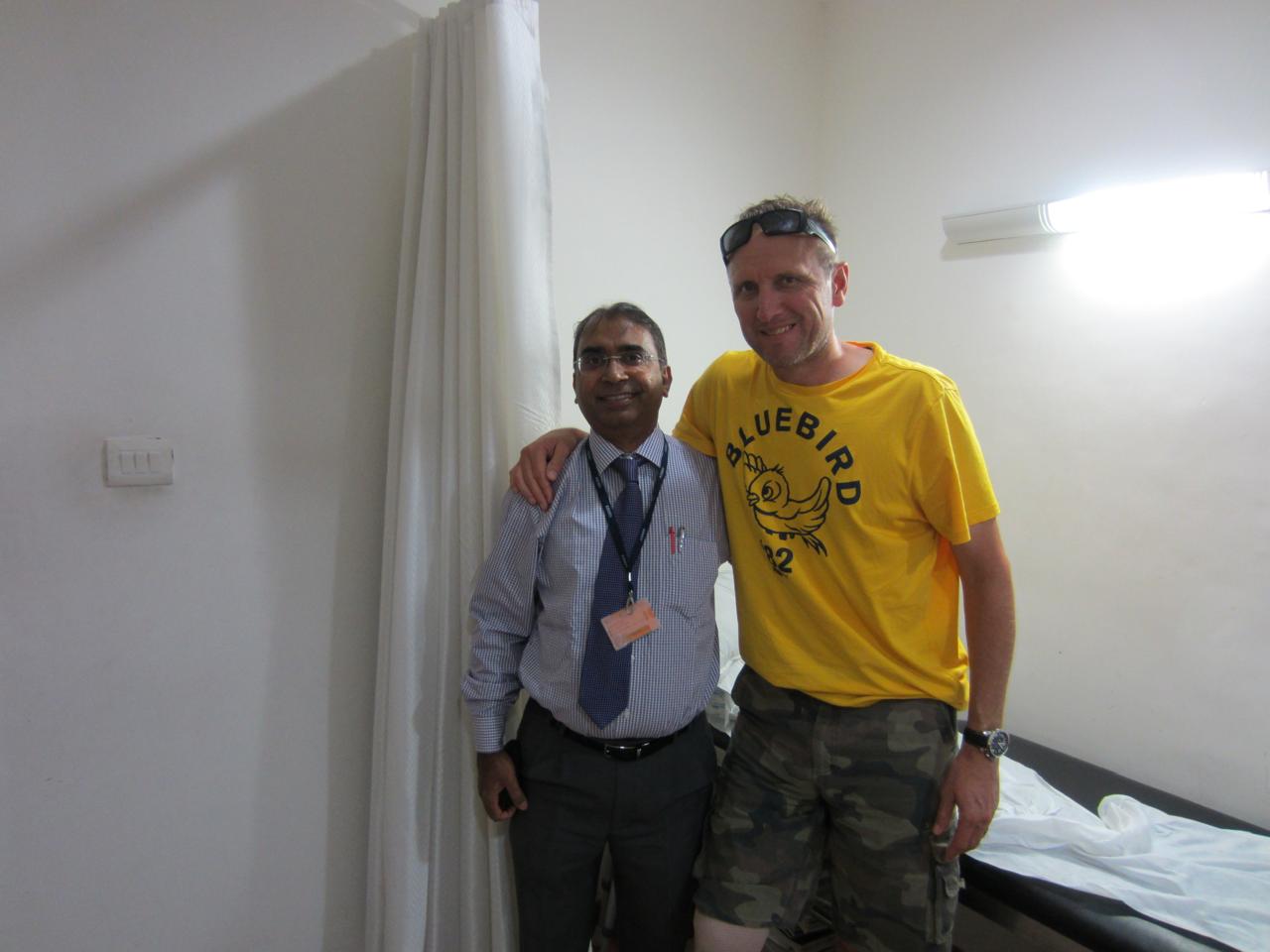 Dr Anand Jadhav with Shane Watson during IPL 2012