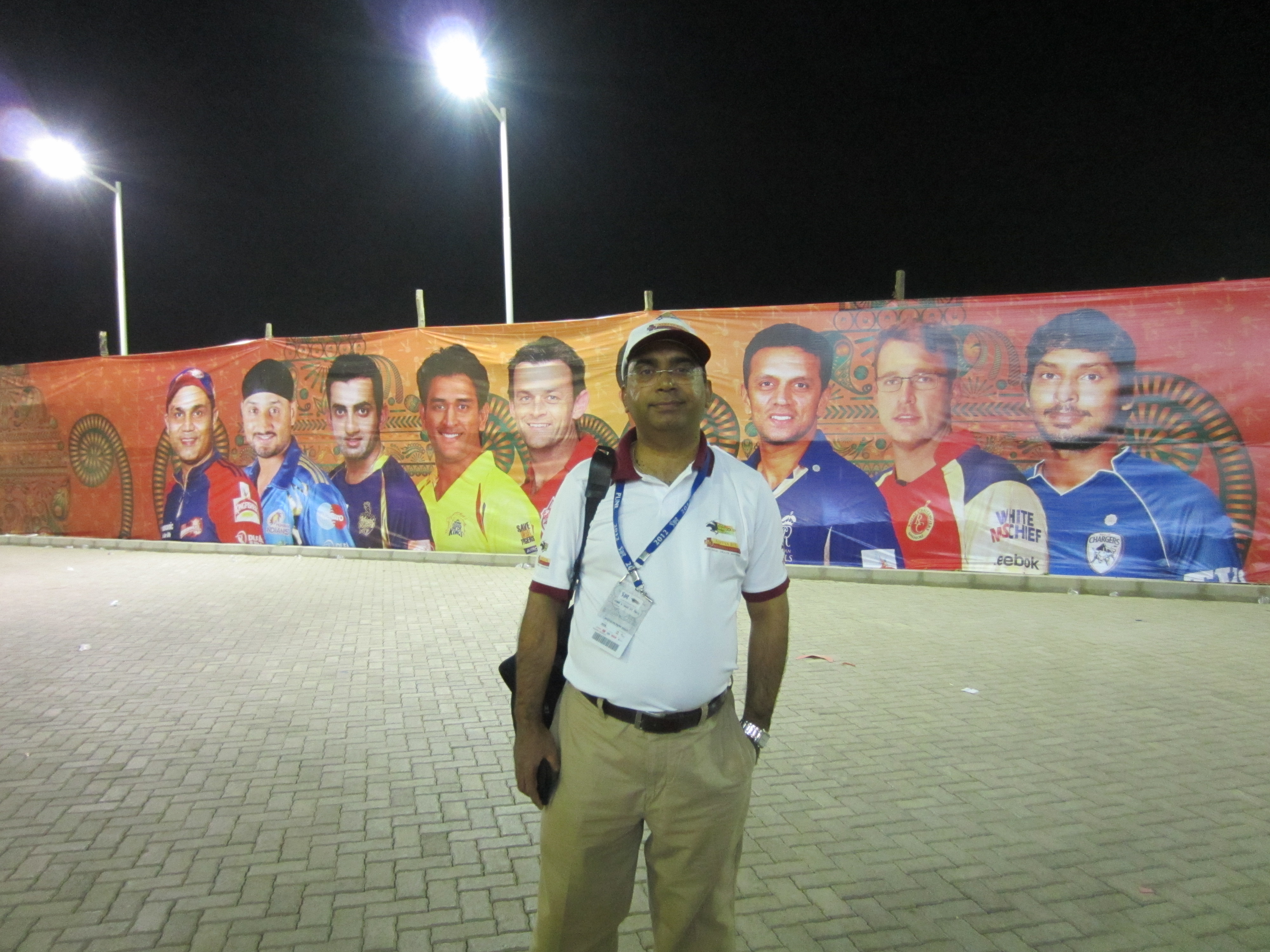 Dr Anand Jadhav with Yusuf Pathan during IPL 2012
