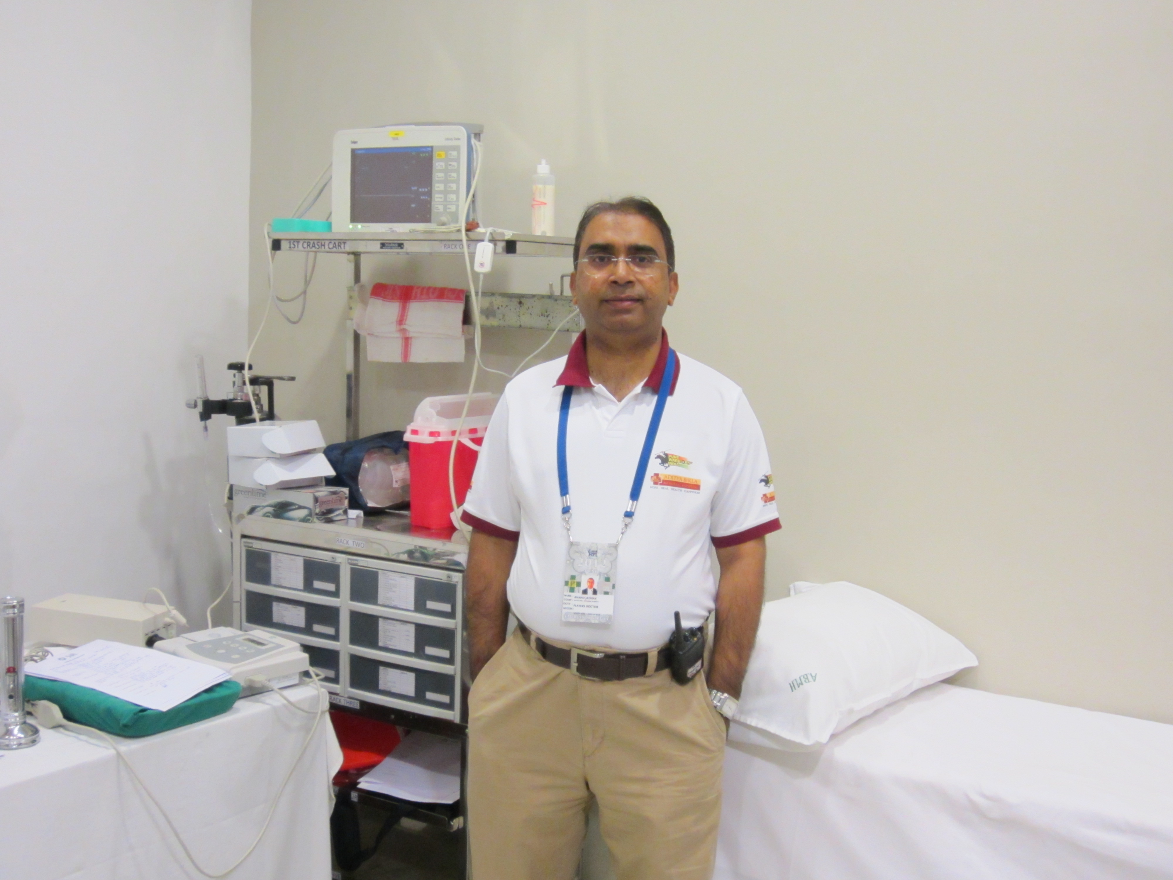 Dr Anand Jadhav with Shane Watson during IPL 2012