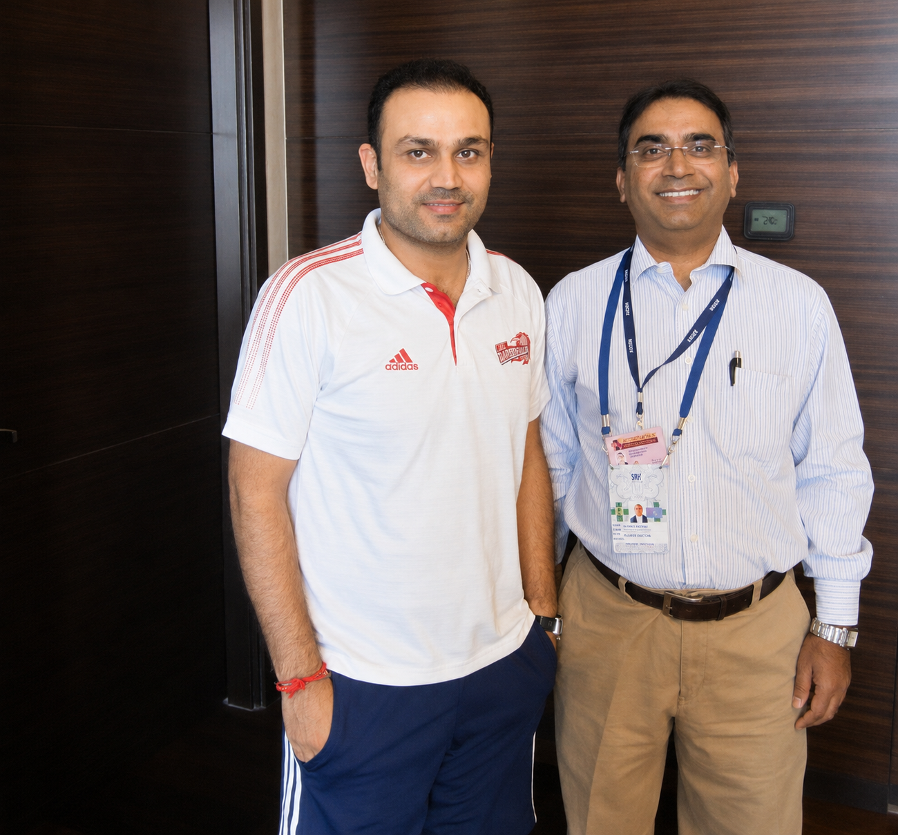 Dr Anand Jadhav with Yusuf Pathan during IPL 2012